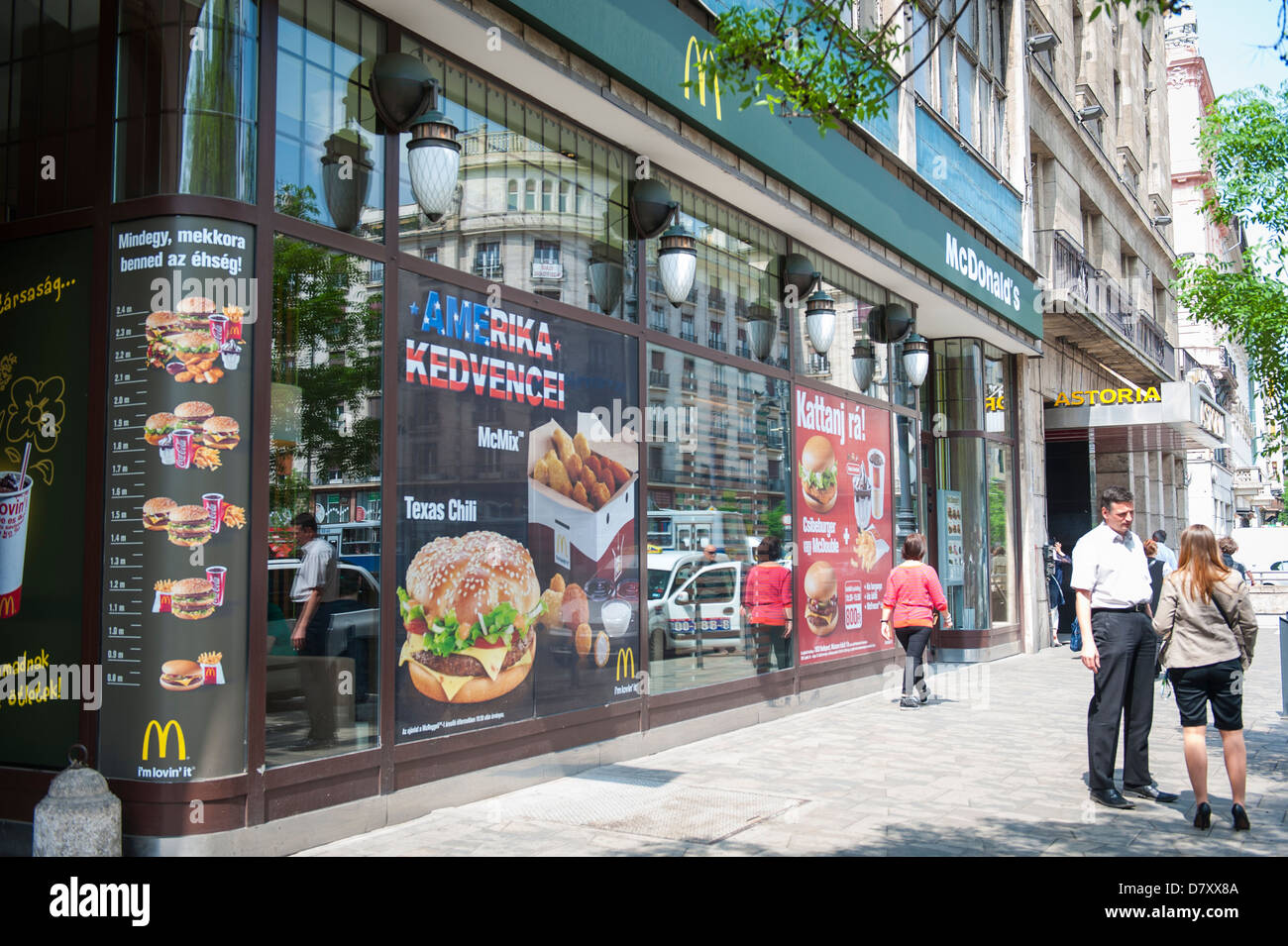 Budapest Hungary McDonald's McDonalds MacDonald's Macdonalds hamburger fast food restaurant cafe