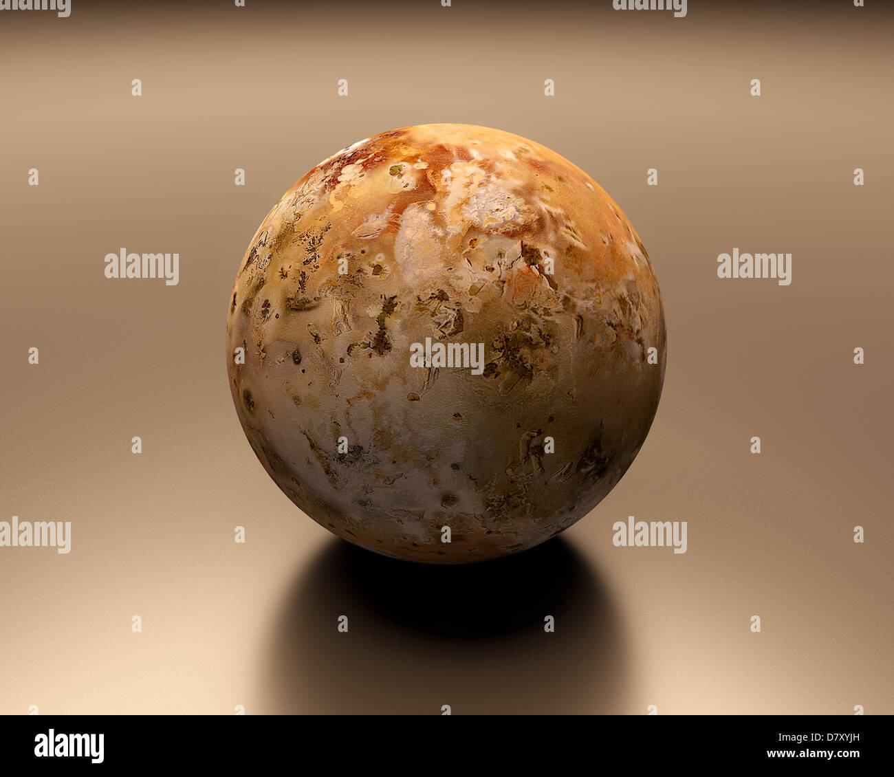 A rendered Image of the Jupiter Moon Io Stock Photo - Alamy