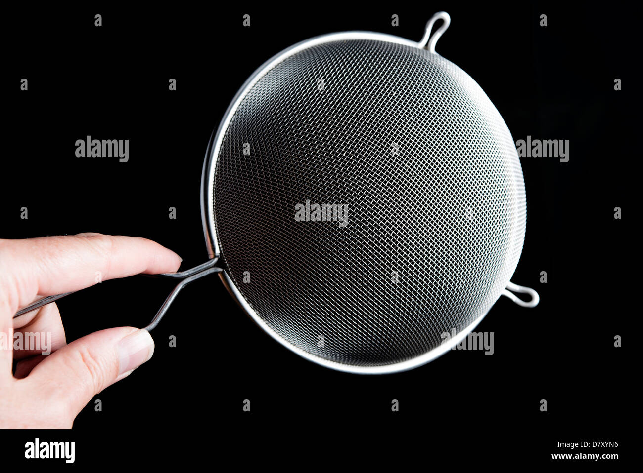 stainless steel kitchen sieve Stock Photo Alamy