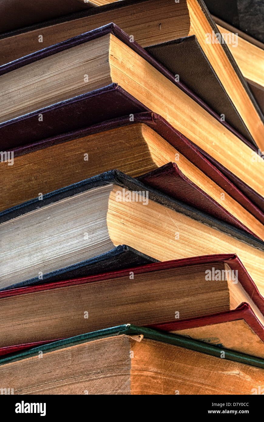 Stack of Old Books Stock Photo