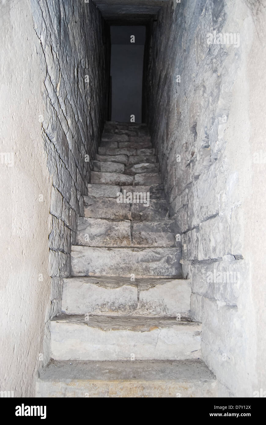 old stairway in a medieval abbey Stock Photo