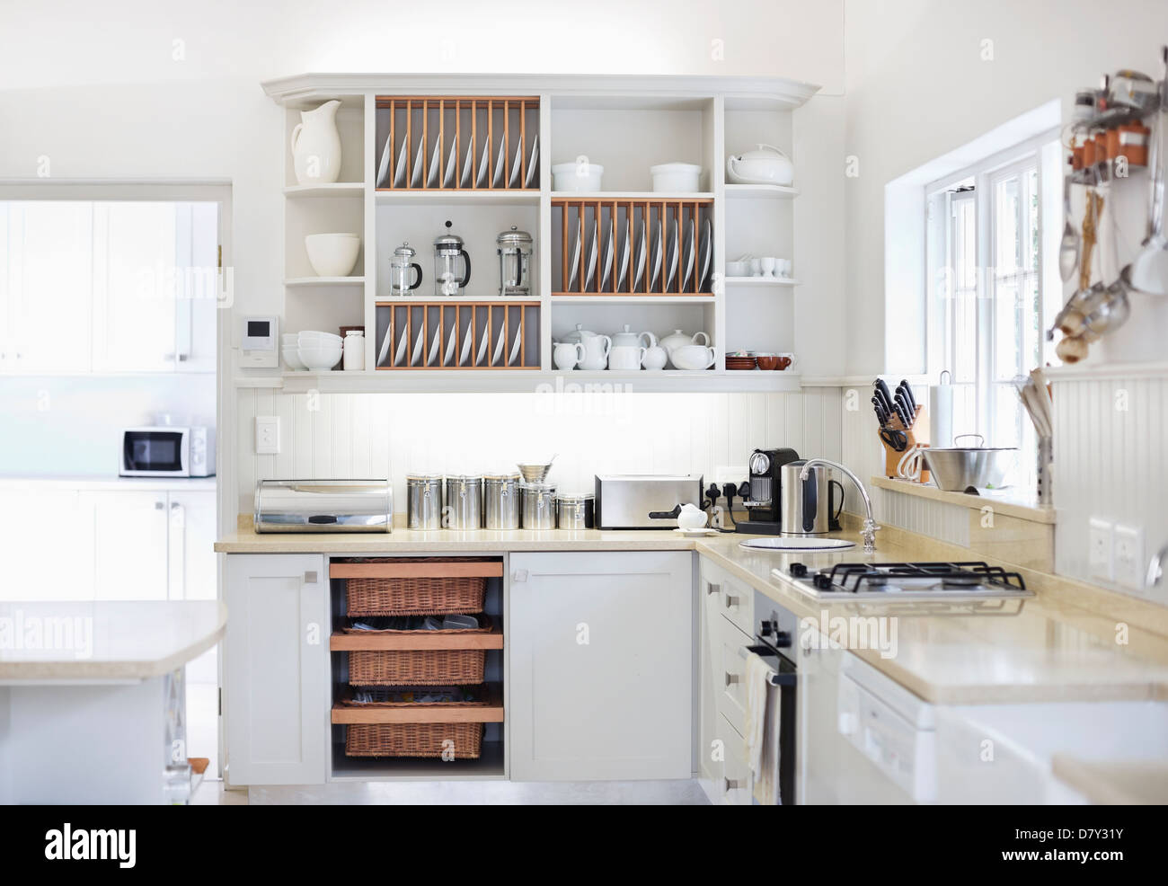 Counter tops in modern kitchen Stock Photo