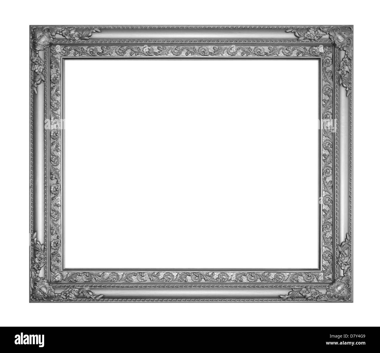 Old black antique frame isolated white background Stock Photo Alamy