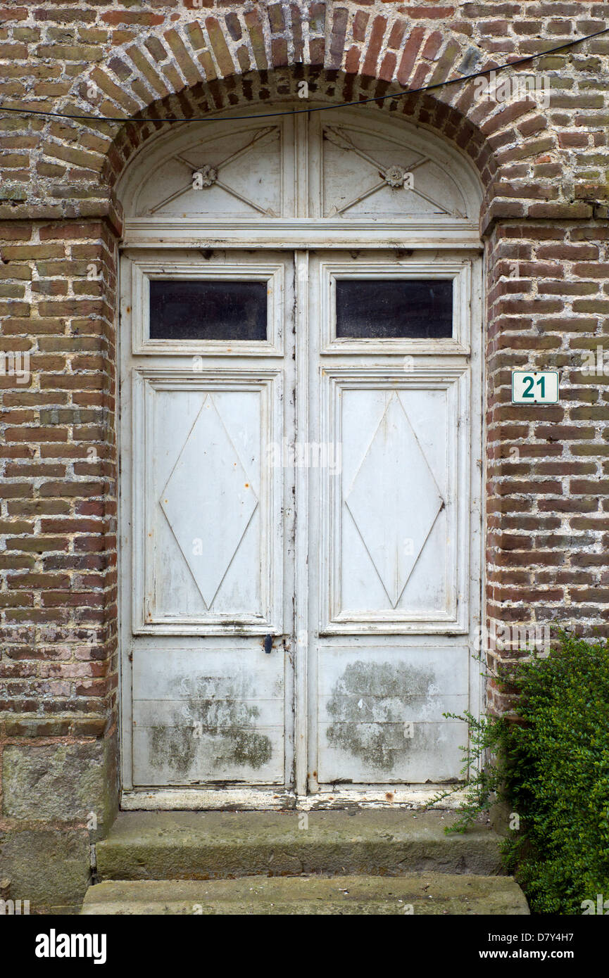 Front door, former presbytery, Normandy, France Stock Photo