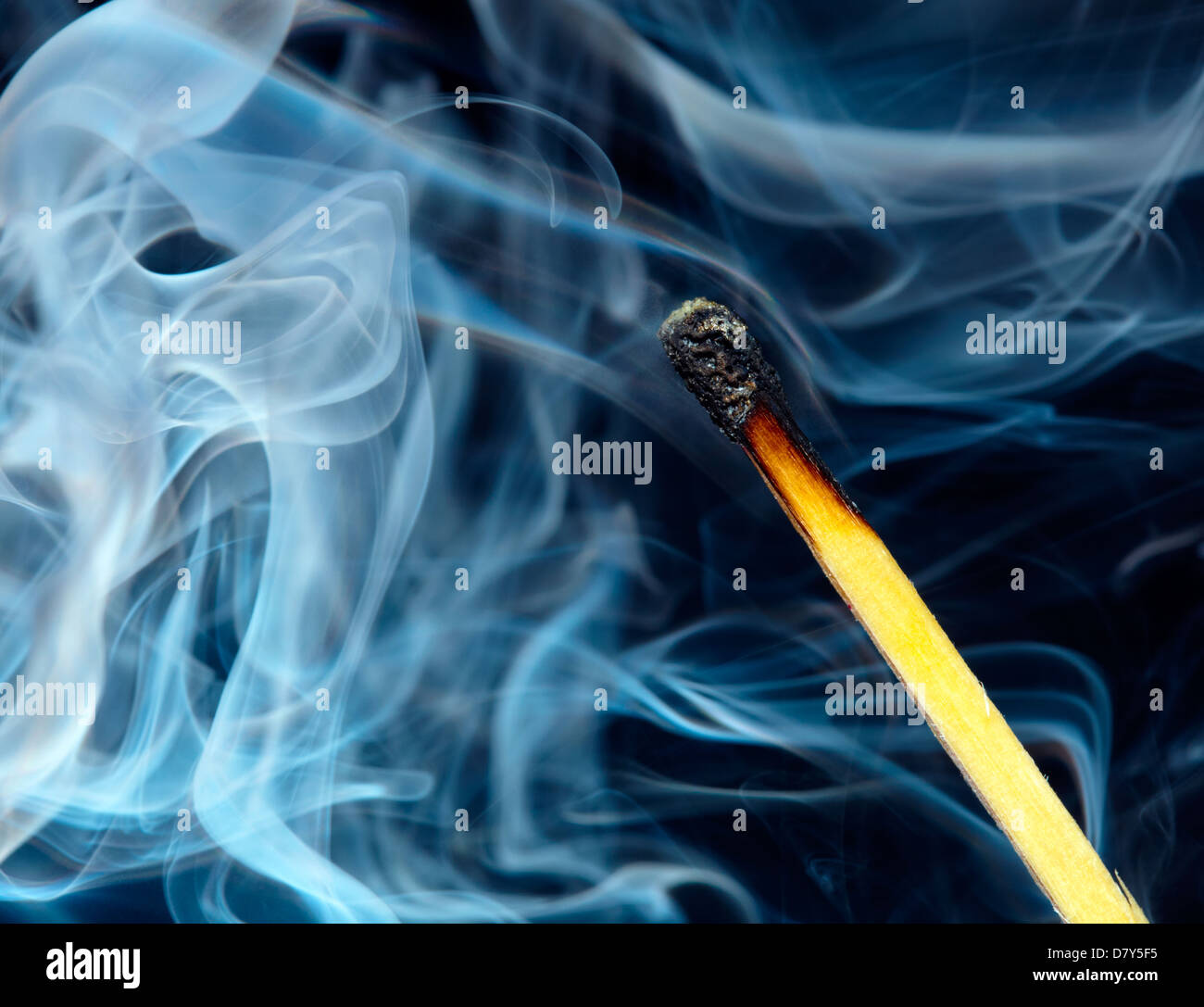 Match flame and smoke Stock Photo Alamy