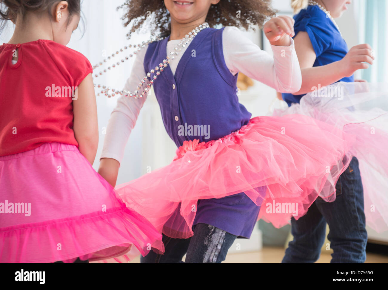 Girls playing dress up together Stock Photo