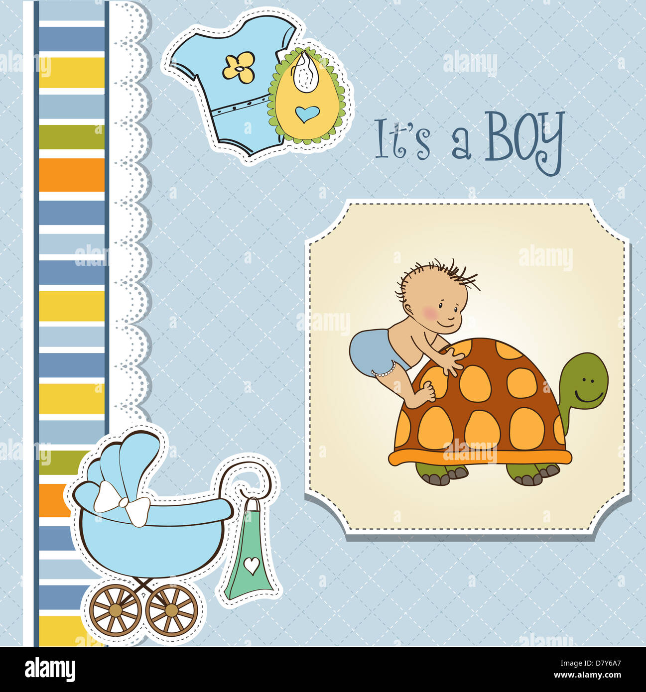 funny baby boy announcement card Stock Photo Alamy