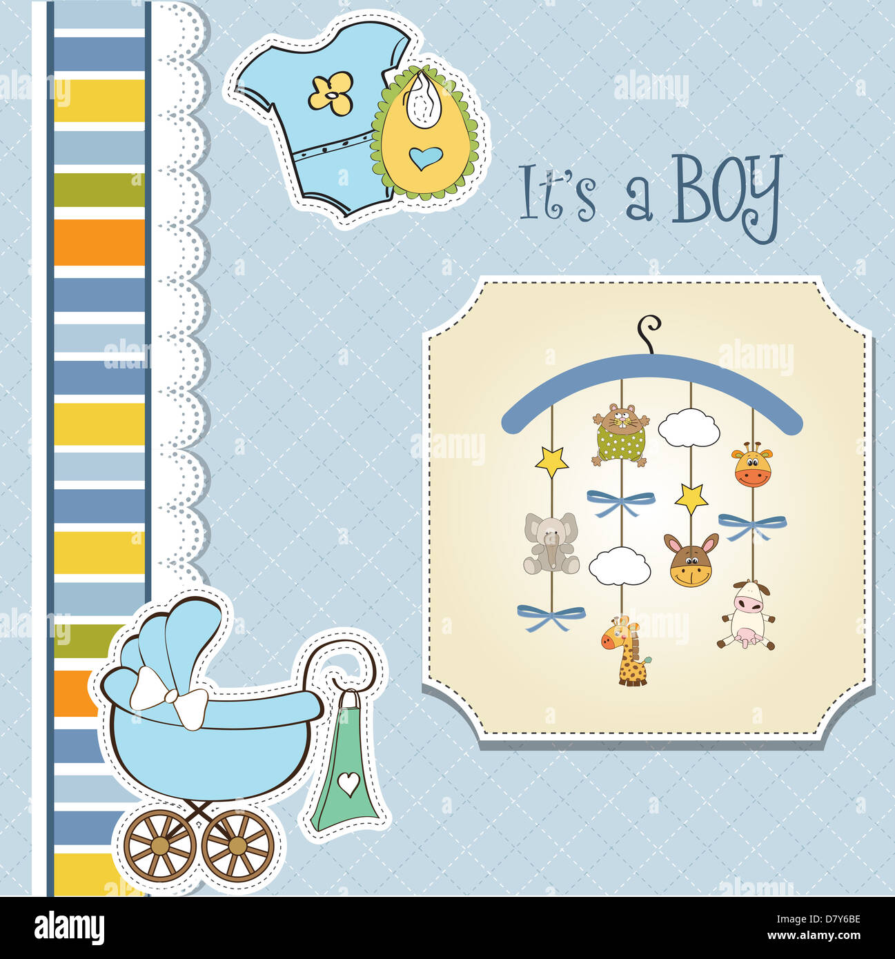 baby announcement card, vector illustration Stock Photo Alamy