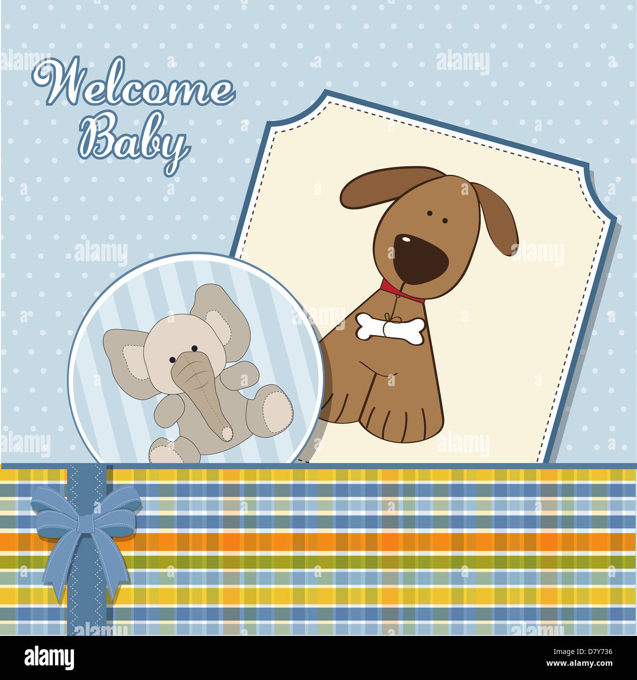 baby boy announcement card Stock Photo Alamy