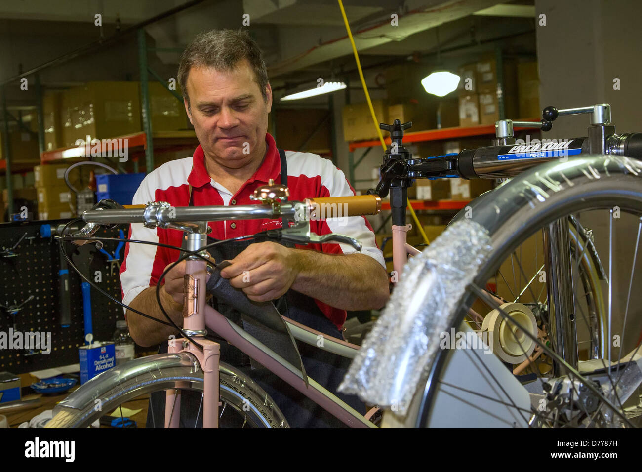 Bicycle Manufacturing in Detroit Stock Photo Alamy