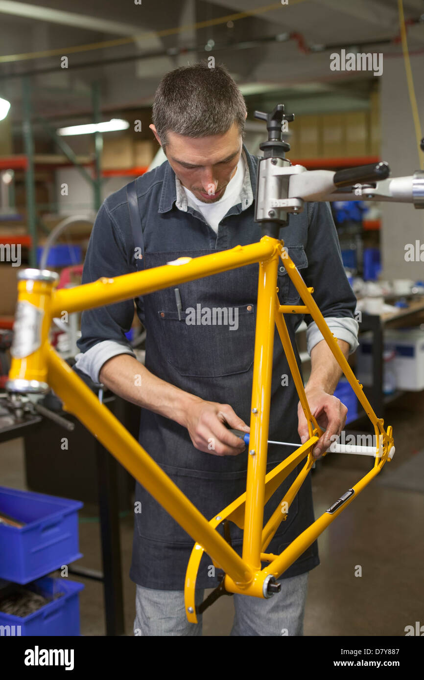 Bicycle Manufacturing in Detroit Stock Photo Alamy