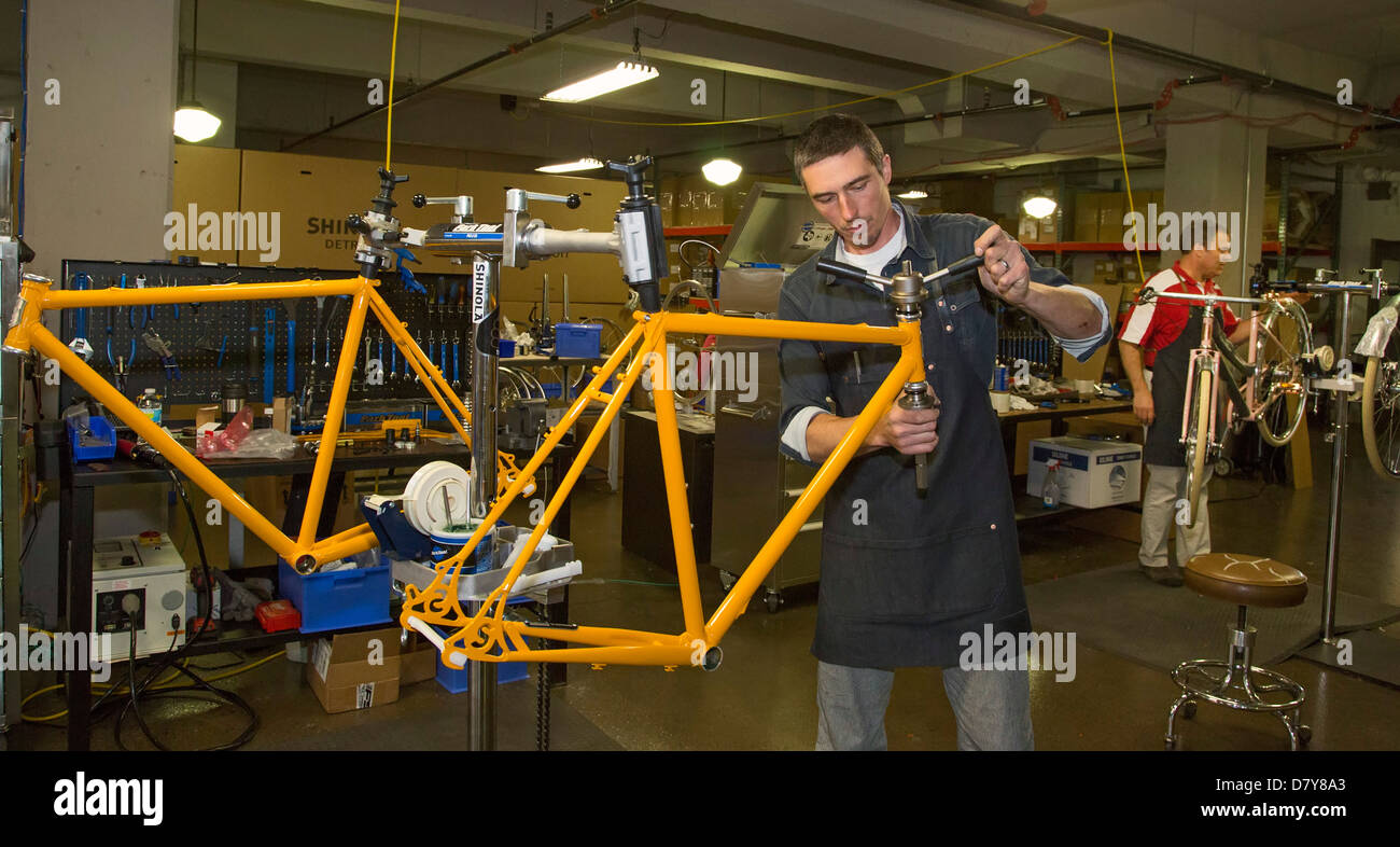 Bicycle Manufacturing in Detroit Stock Photo Alamy