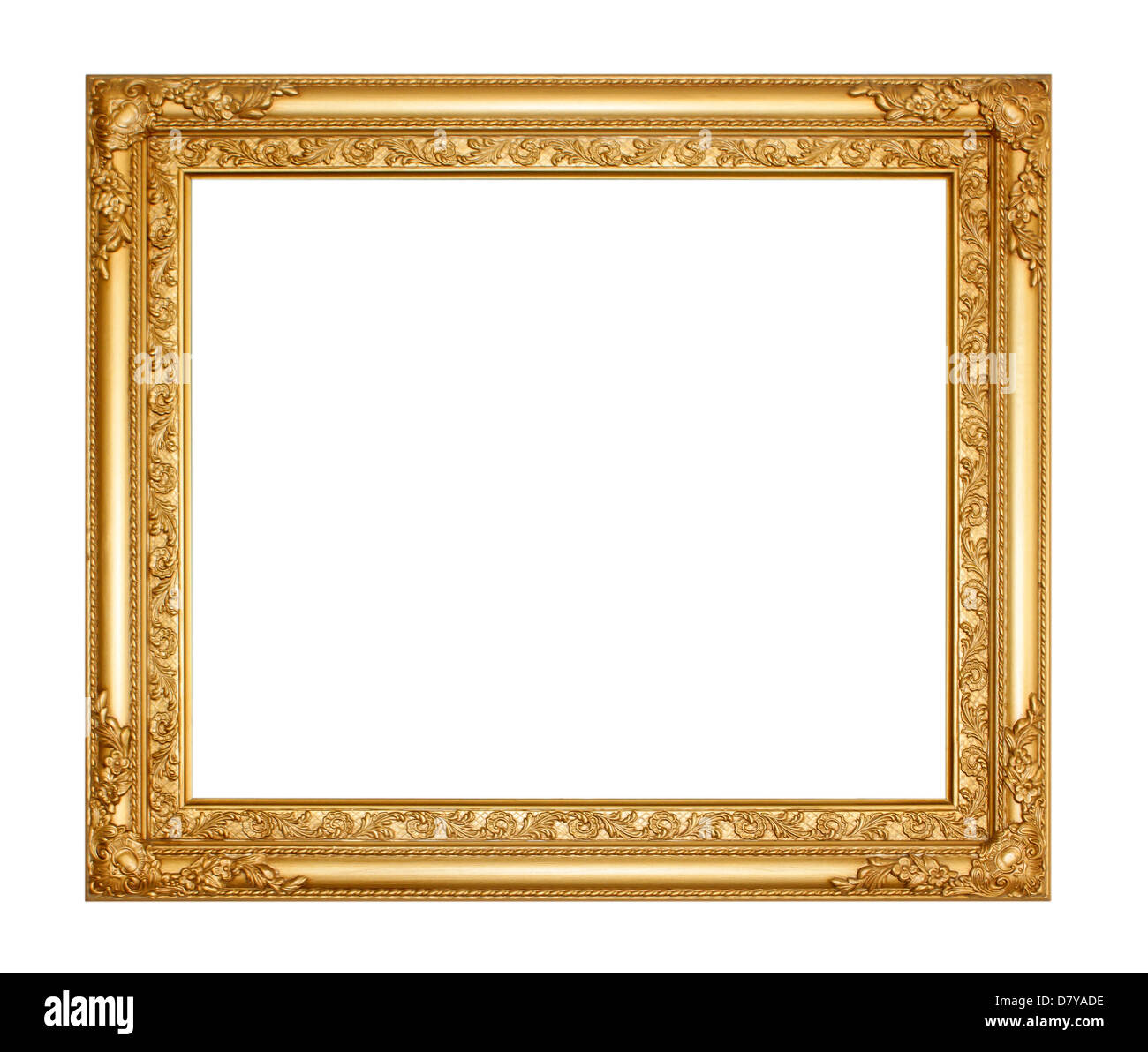 gold antique frame isolated on white background Stock Photo - Alamy
