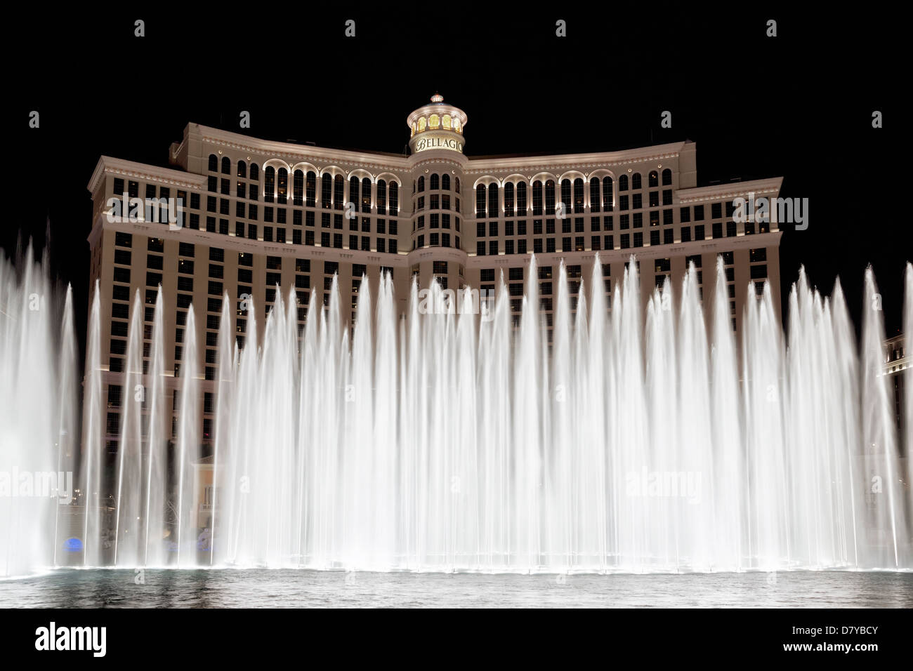 Bellagio Fountains - Las Vegas- Nevada - USA Stock Photo