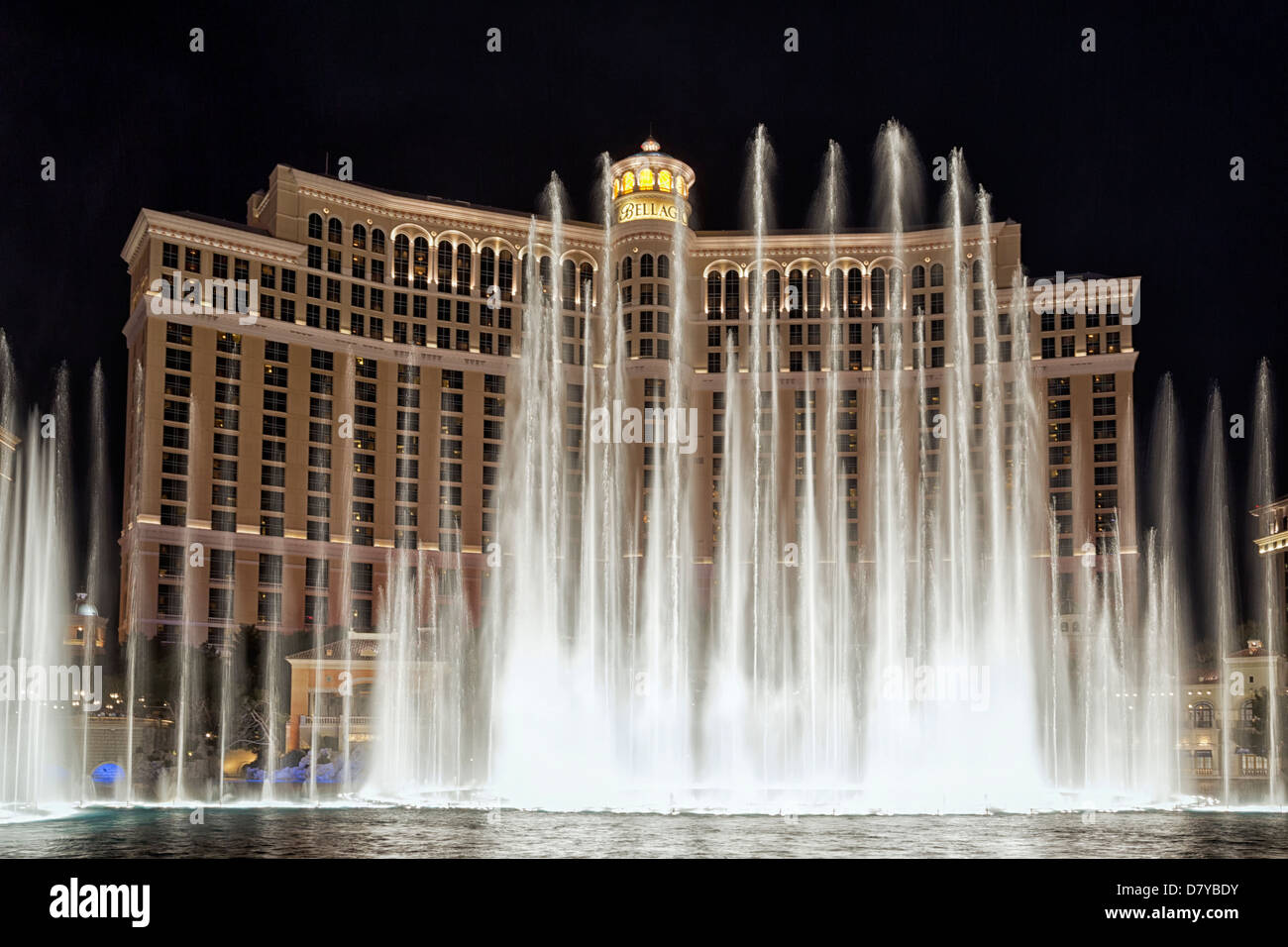 Bellagio Fountains - Las Vegas- Nevada - USA Stock Photo