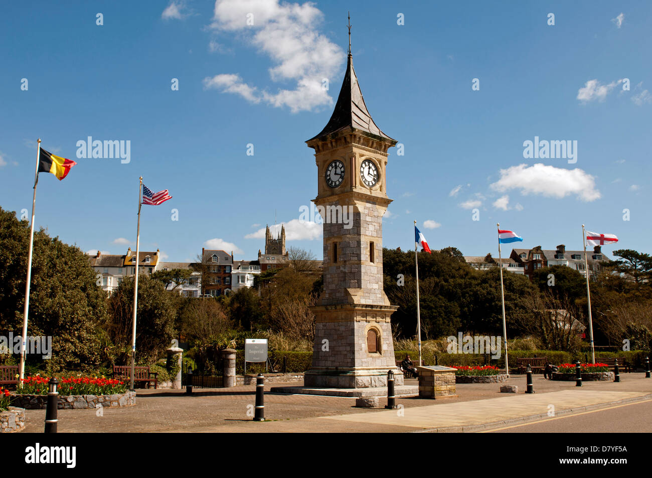 The Diamond Jubilee Clock Tower, Exmouth, Devon, England, UK Stock
