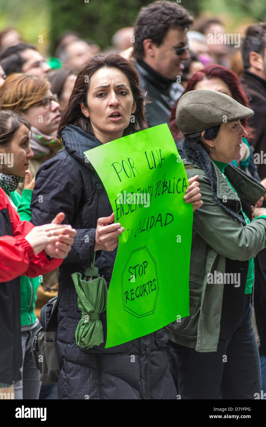 A group of parents, teachers and students protest at Education ...