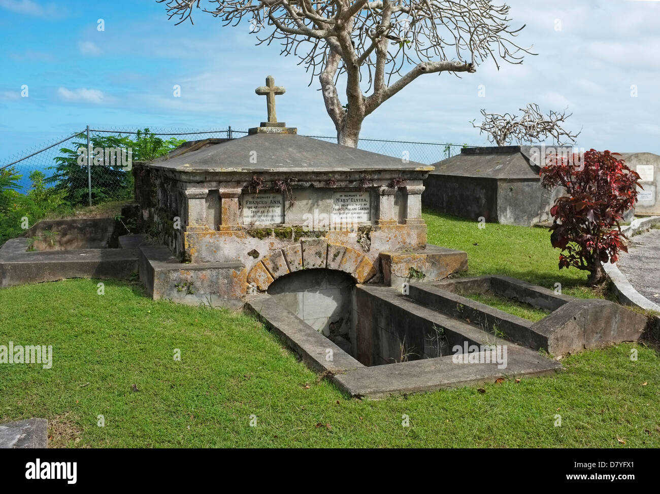 Graves at St John Parish Church in Barbados, West Indies Stock Photo