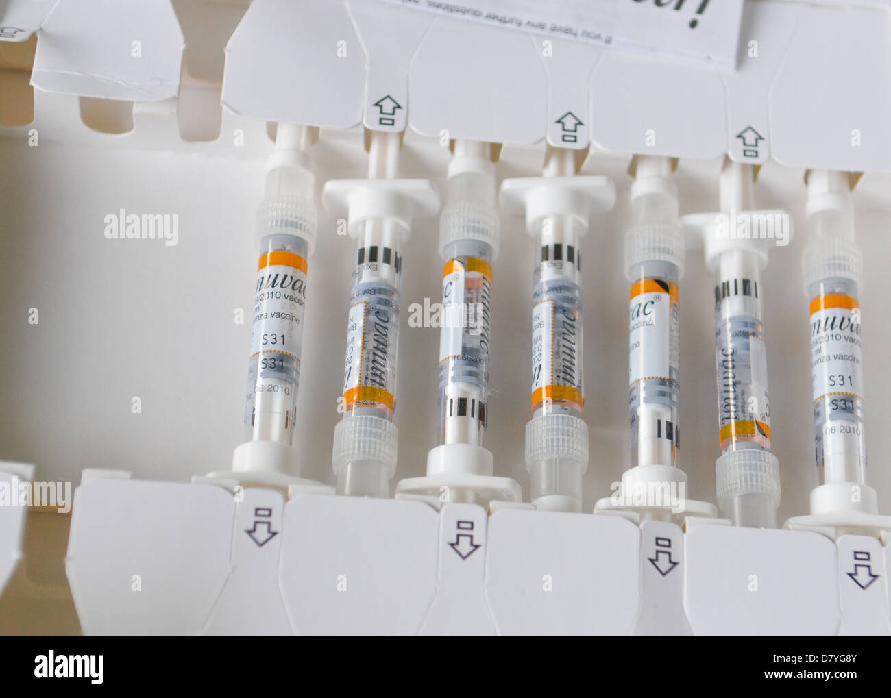 New syringes in a box Stock Photo Alamy