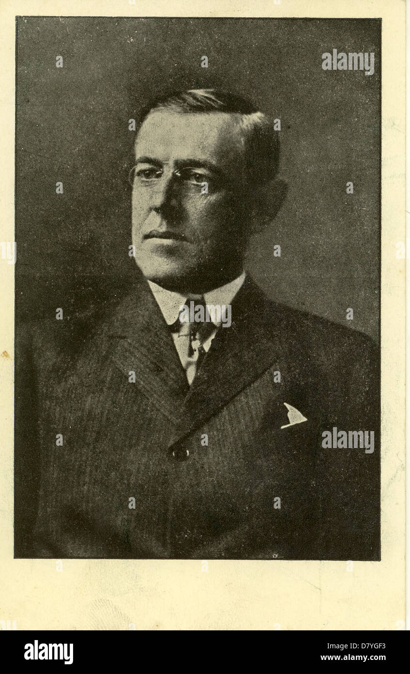 Czech Postcard of Wilson Stock Photo