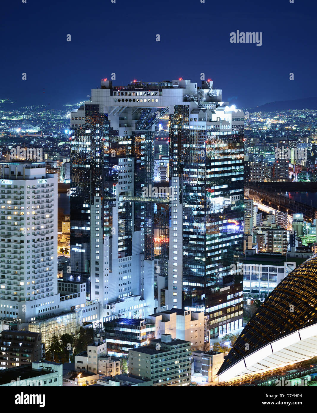 Umeda Sky Building in Osaka, Japan. Stock Photo
