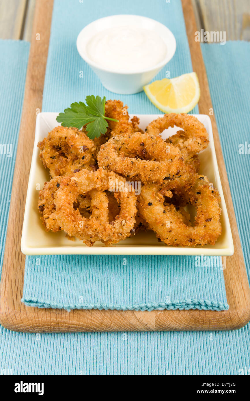 Deep Fried Octopus Rings Stock Photos & Deep Fried Octopus Rings Stock