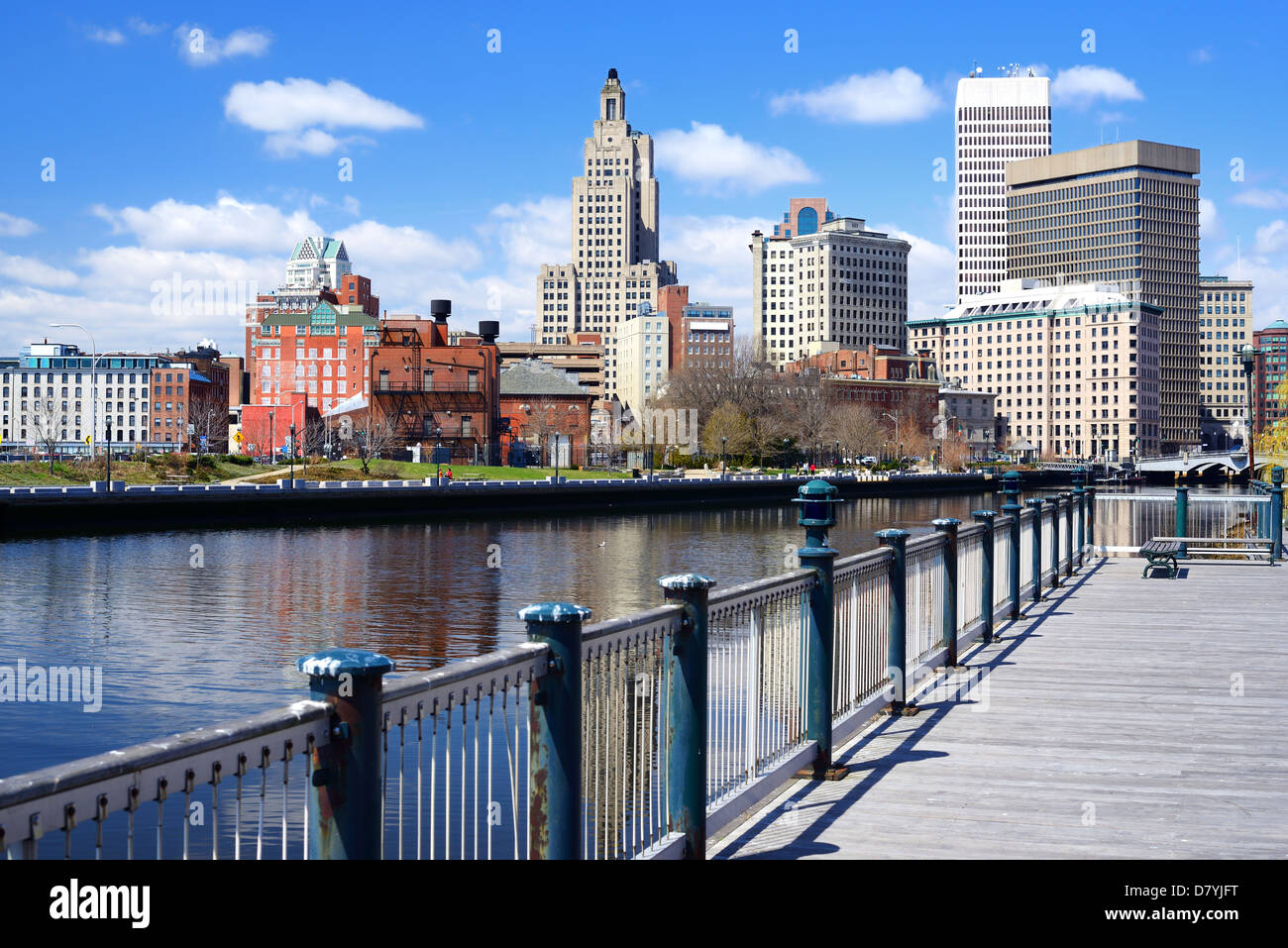 Providence, Rhode Island was one of the first cities established in the United States. Stock Photo