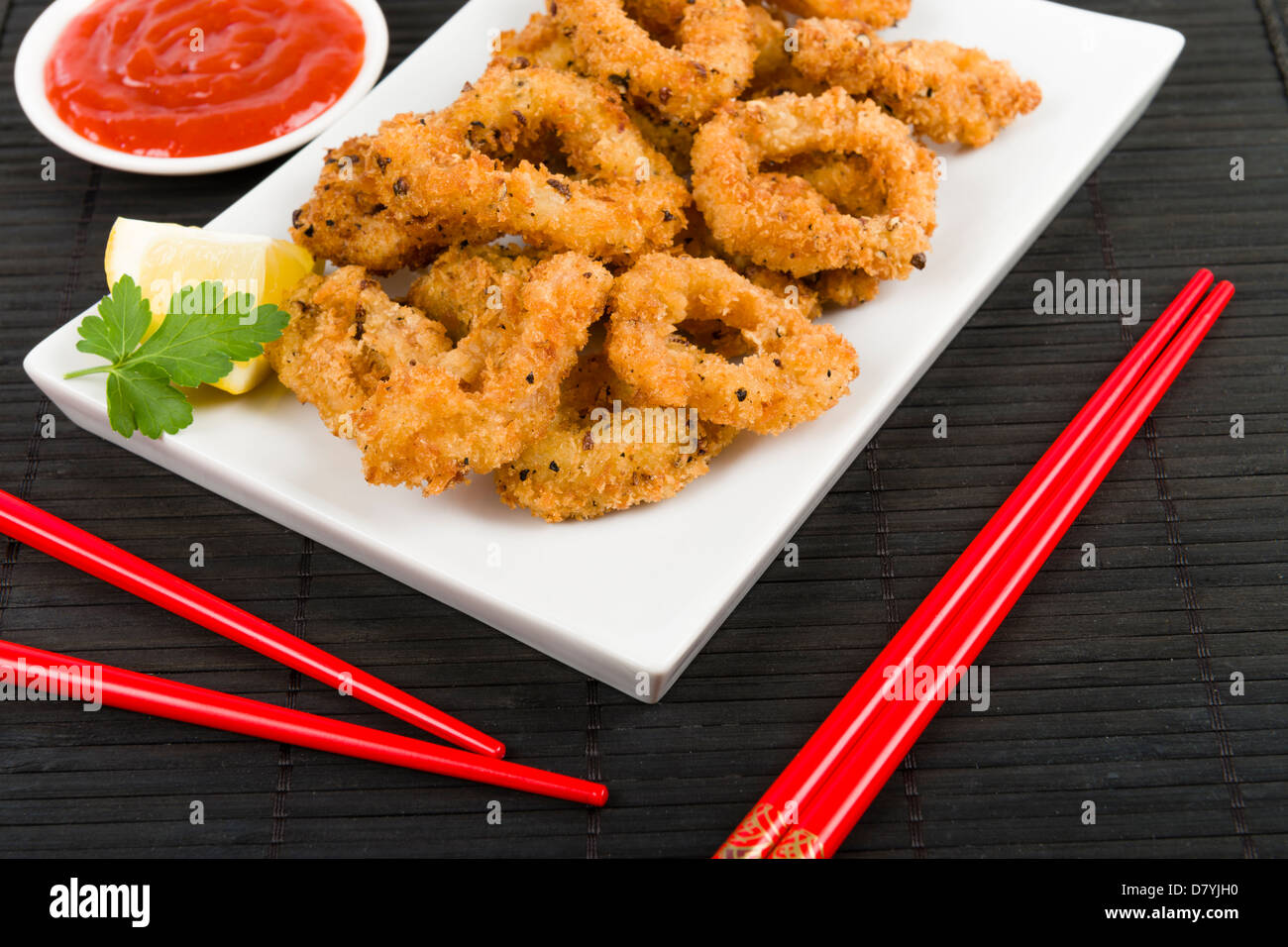 Deep fried octopus rings hires stock photography and images Alamy
