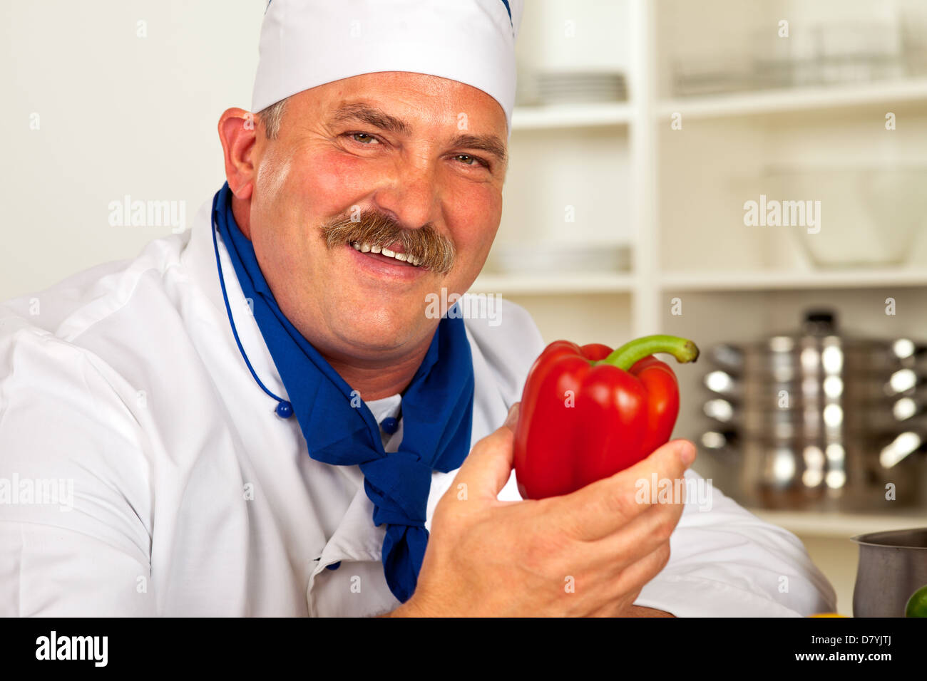 Cuock cook in kitchen Stock Photo - Alamy