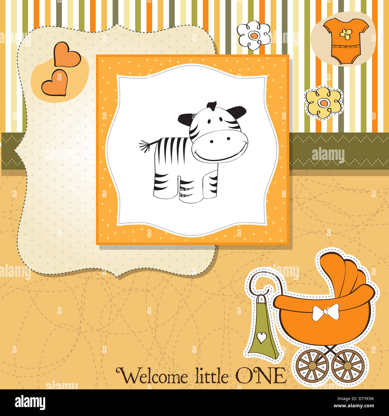 cute baby shower card with zebra Stock Photo Alamy