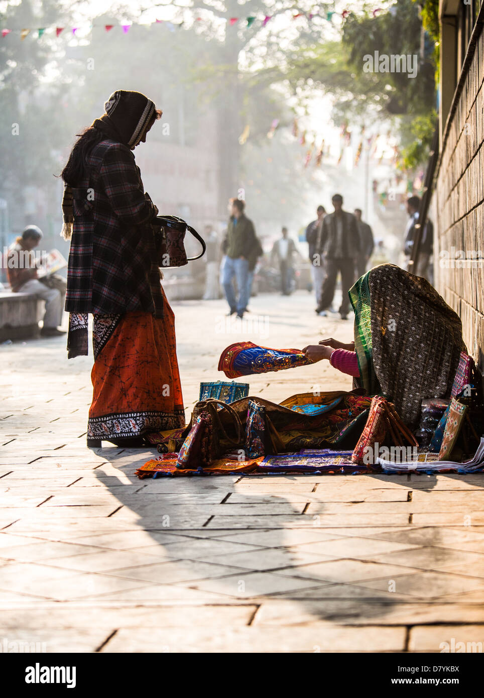 Street vendor in Delhi, India Stock Photo