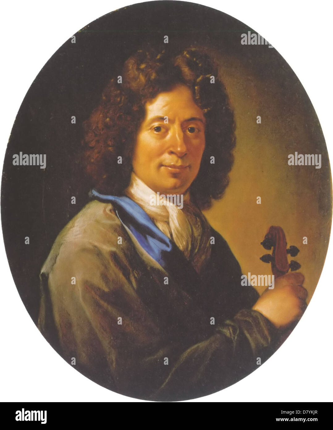 ARCANGELO CORELLI ((1653-1713) Italian Baroque composer and violinist painted by Jan Frans van Douven Stock Photo