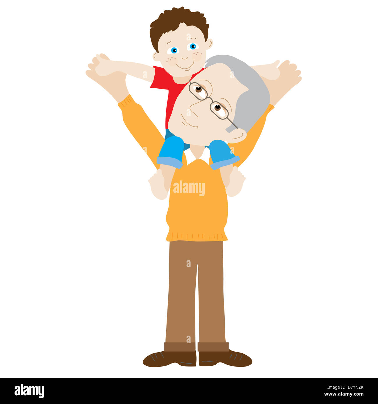 Grad Father Grandfather father child son Cut Out Stock Images & Pictures - Alamy