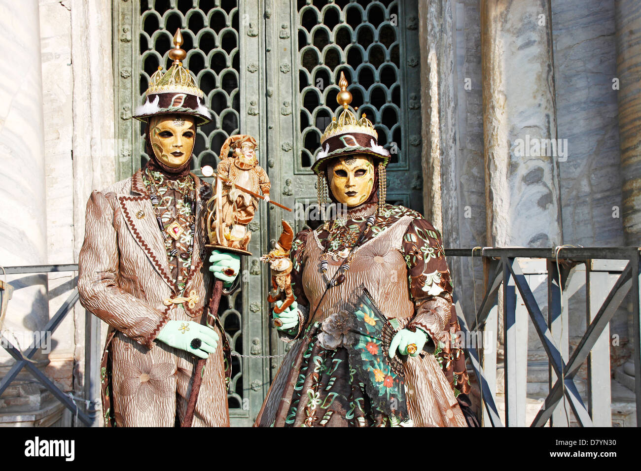 Venice, typical masks, the most famous carnival in Europe