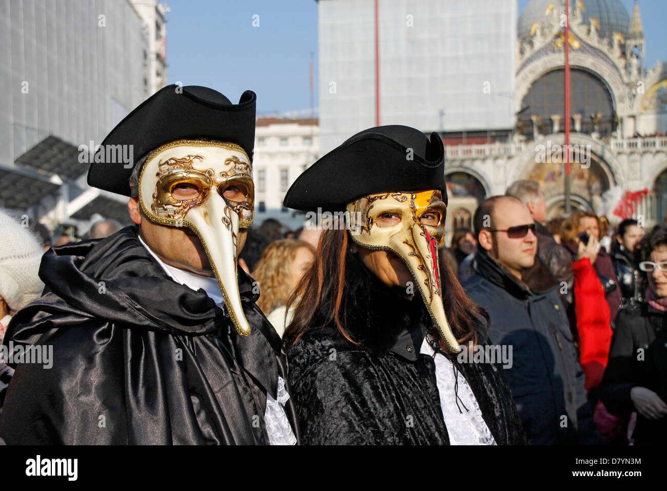 Venice, typical masks, the most famous carnival in Europe