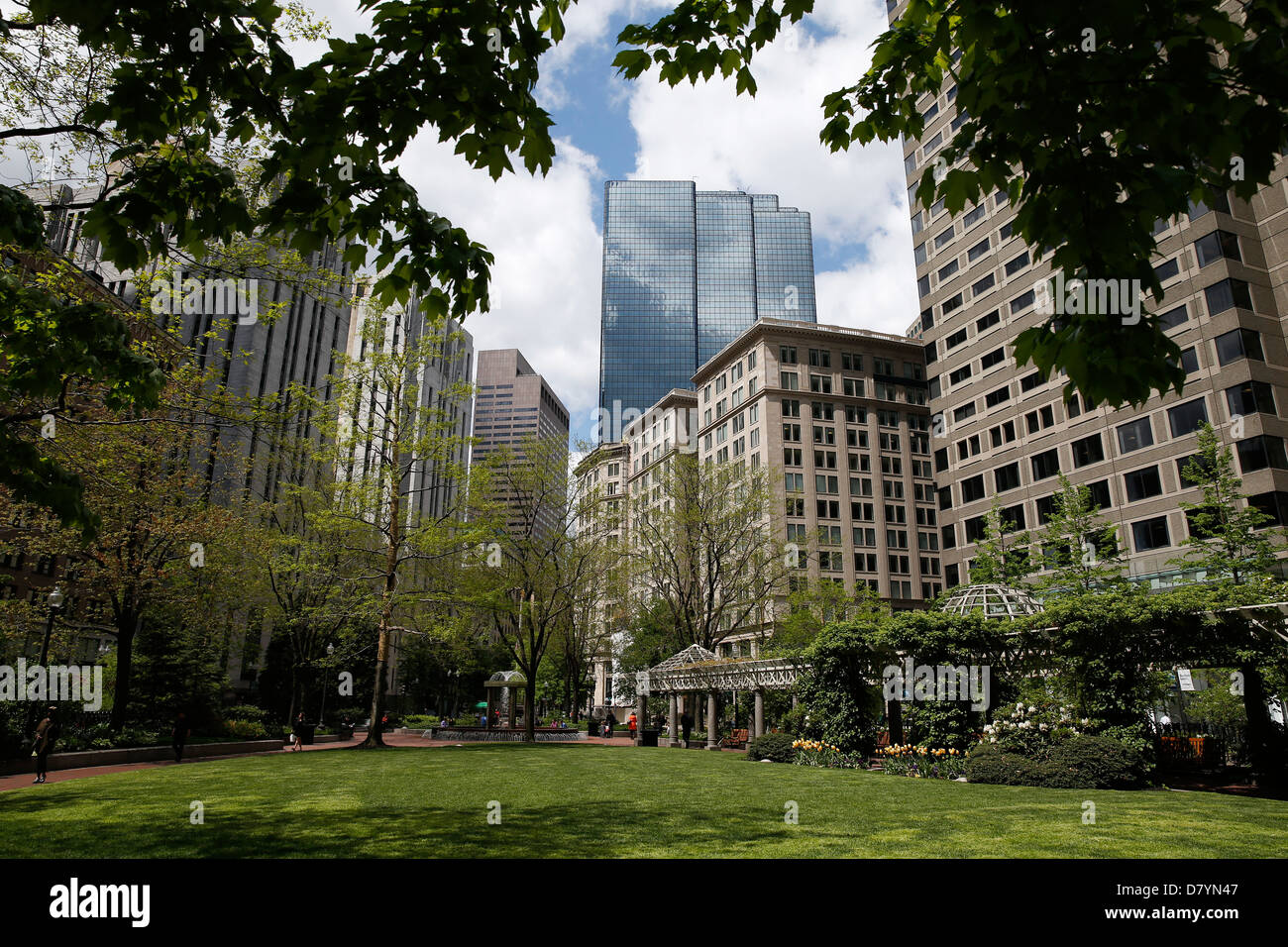 Post Office Square park, downtown Boston, Massachusetts Stock Photo