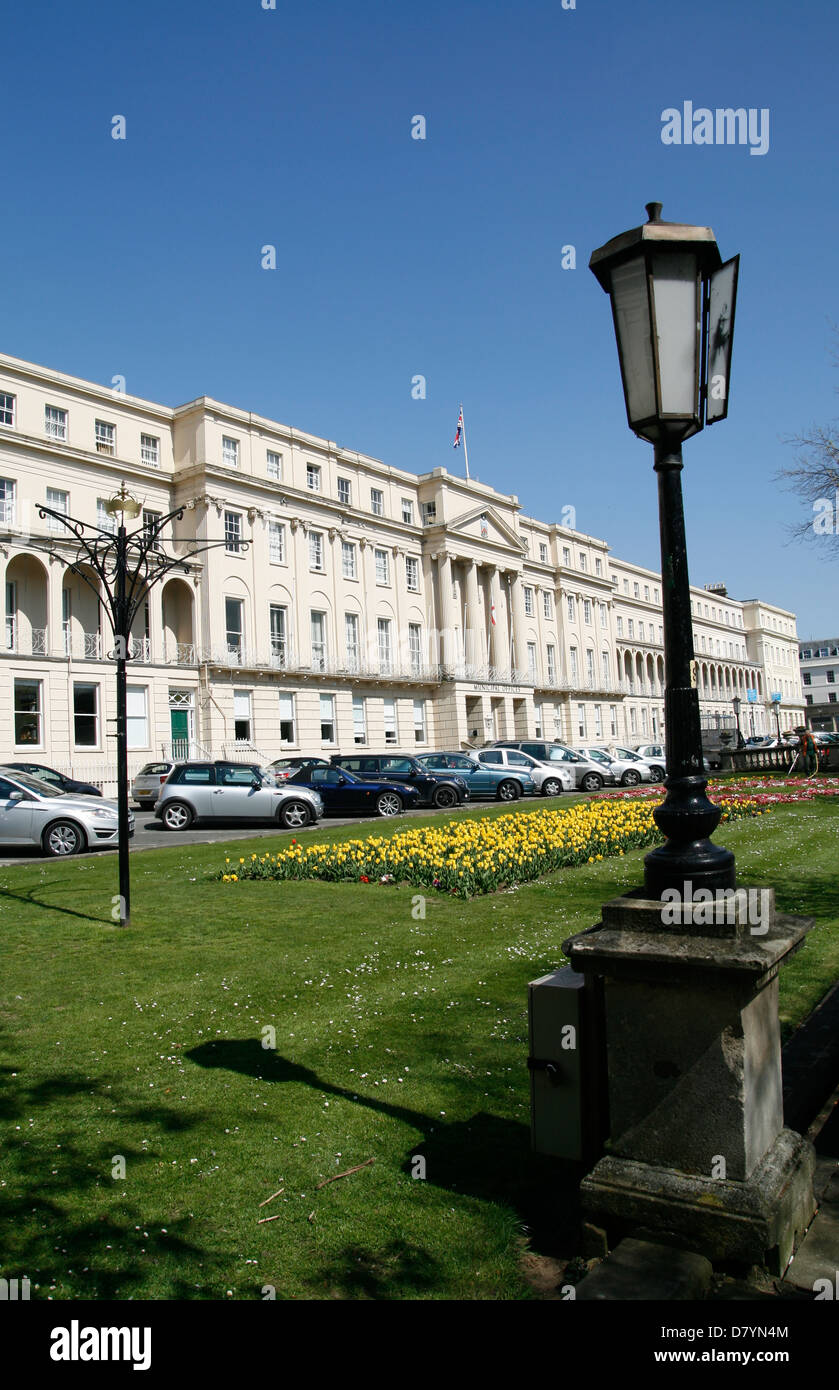 Architecture and gardens Promenade Cheltenham Gloucestershire England