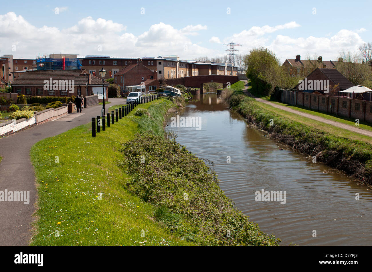 Bridgwater and Taunton Canal near Bridgwater, Somerset, England, UK Stock Photo