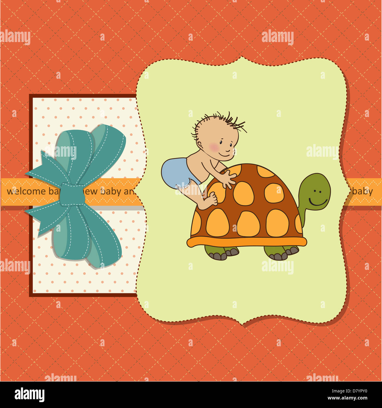 funny baby boy announcement card Stock Photo Alamy