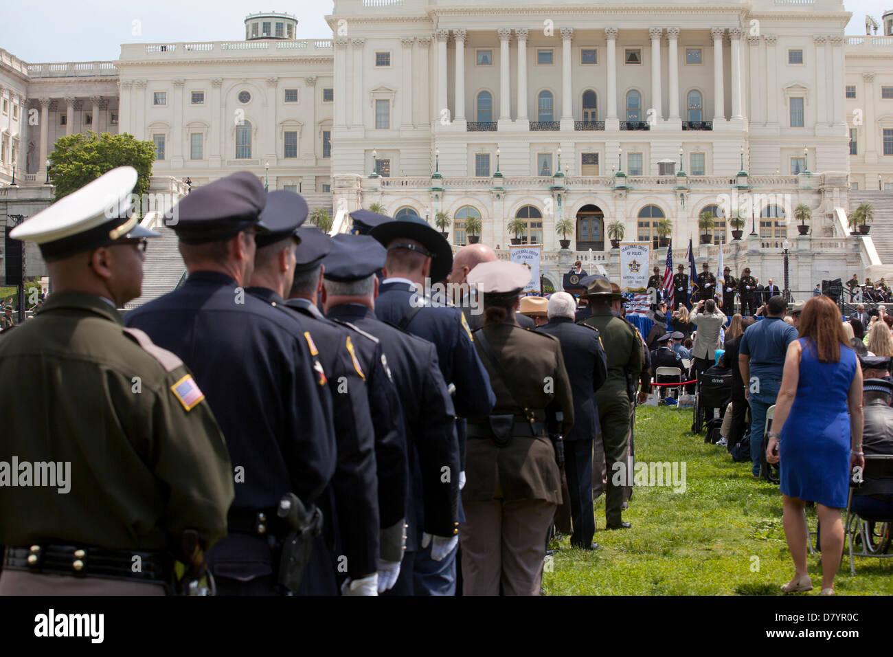 Police officers from all parts of the United States gather at the US Capitol building for Police Week 2013 - Washington, DC USA Stock Photo