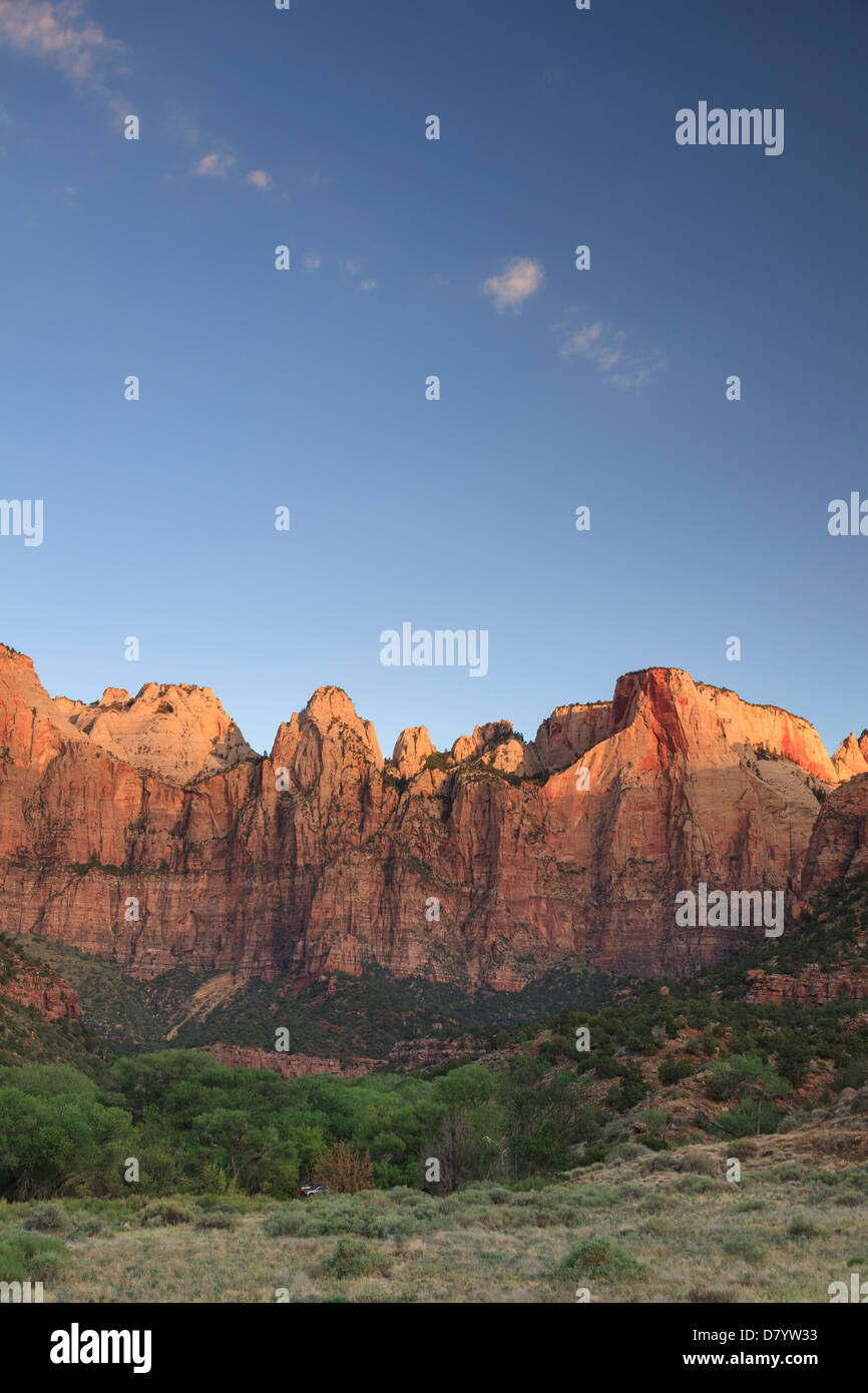 USA, Utah, Zion National Park, Towers of the Virgin Stock Photo