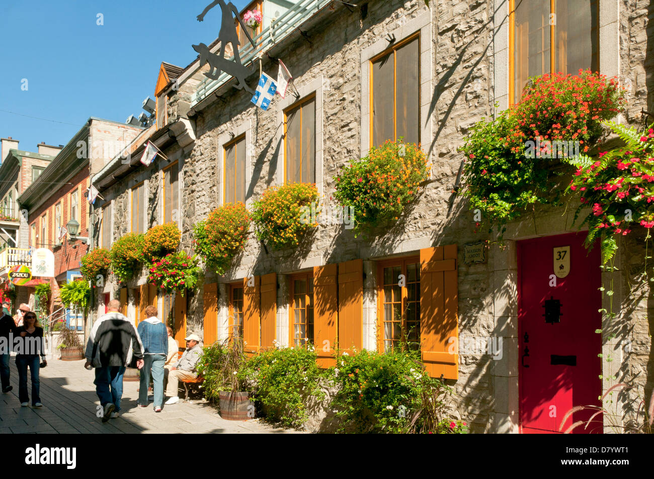 Rue du Petit Champlain, Old Quebec, Quebec City, Quebec, Canada Stock