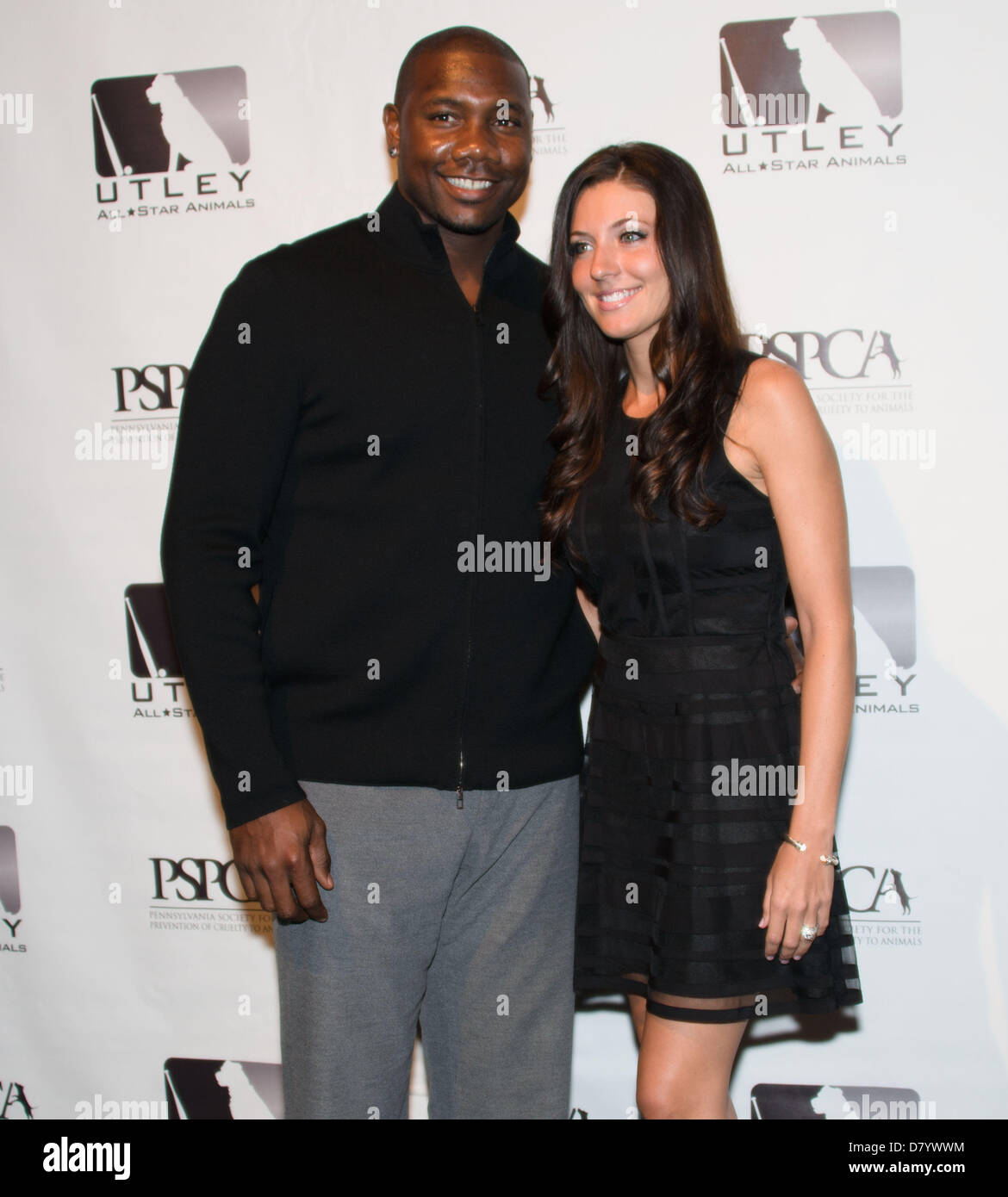 Philadelphia, Pennsylvania, U.S. May 15, 2013. Philadelphia Phillies' first  baseman, RYAN HOWARD and wife, KRYSTAL HOWARD, at the 6th Annual All-Star  Animal Casino Night The invitation only event raises funds to fight