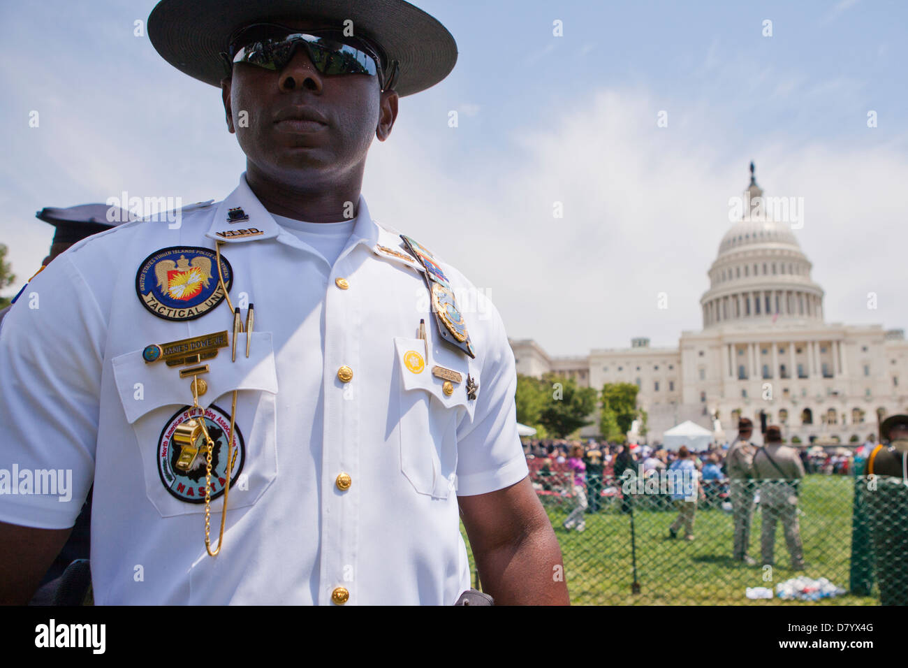 US Virgin Islands police officer during Police Week 2013 - Washington, DC USA Stock Photo
