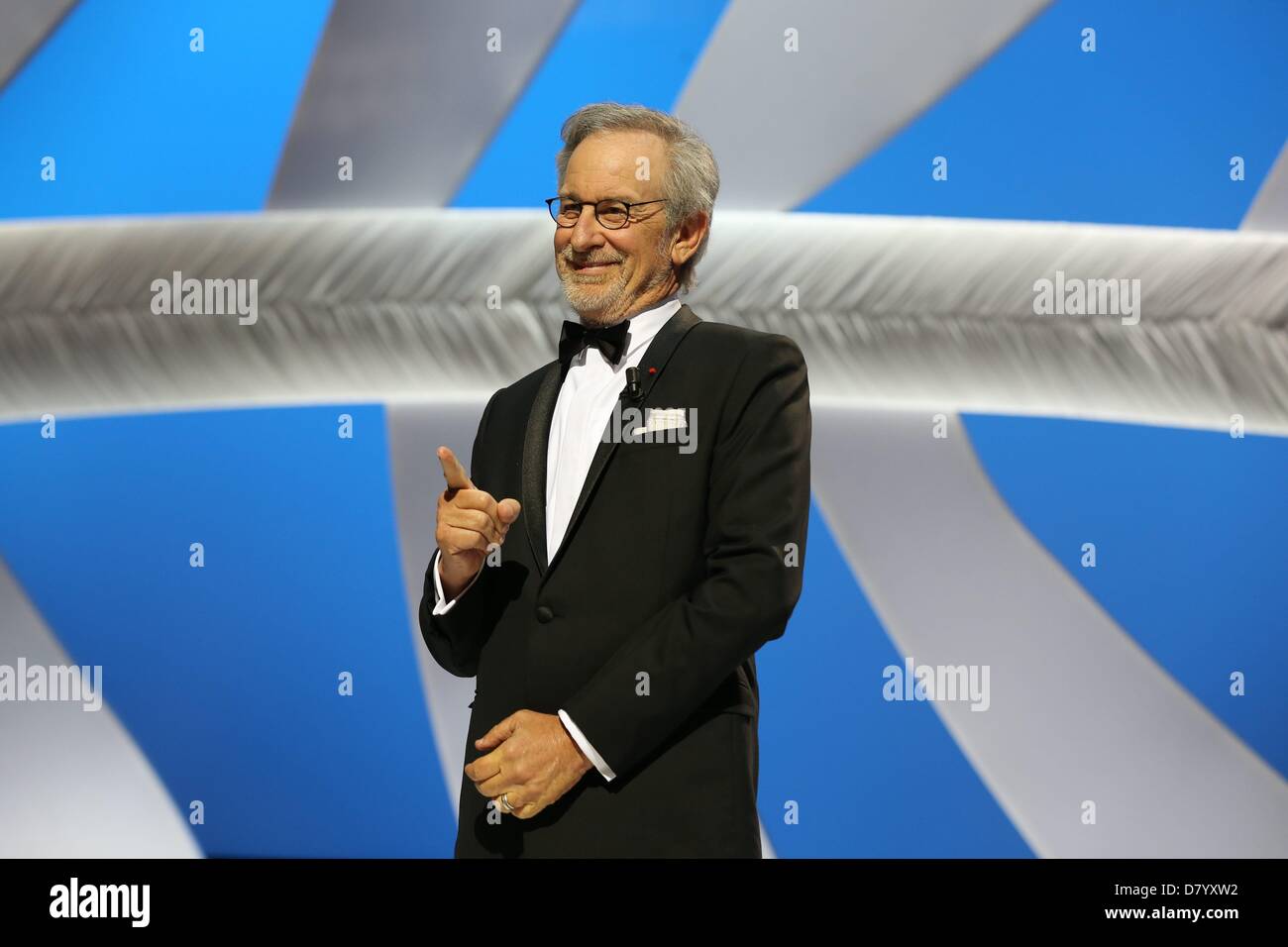 Cannes, France, 15 May 2013. Director and jury president Steven Spielberg attends the opening ceremony of the 66th International Cannes Film Festival at Palais des Festivals in Cannes, France, on 15 May 2013. Photo: Hubert Boesl/DPA/Alamy Live News Stock Photo