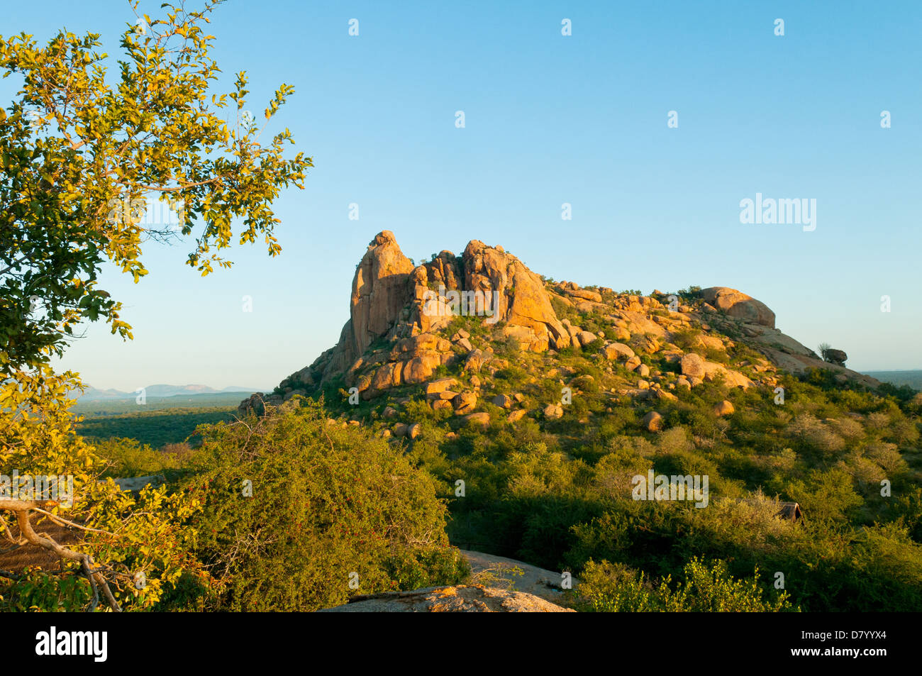 Hilltop View at Erongo Wilderness Park, Namibia Stock Photo