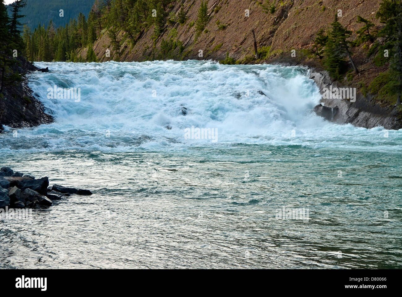 Bow Falls, Near Banff in the Rocky Mountain National Park Stock Photo Alamy