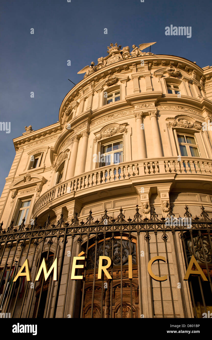 Palacio de Linares / Casa de America on Plaza de Cibeles in Madrid, Spain, Europe Stock Photo