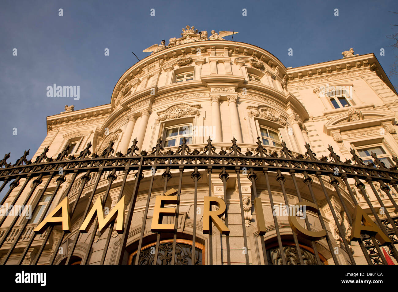 Palacio de Linares / Casa de America on Plaza de Cibeles in Madrid, Spain, Europe Stock Photo