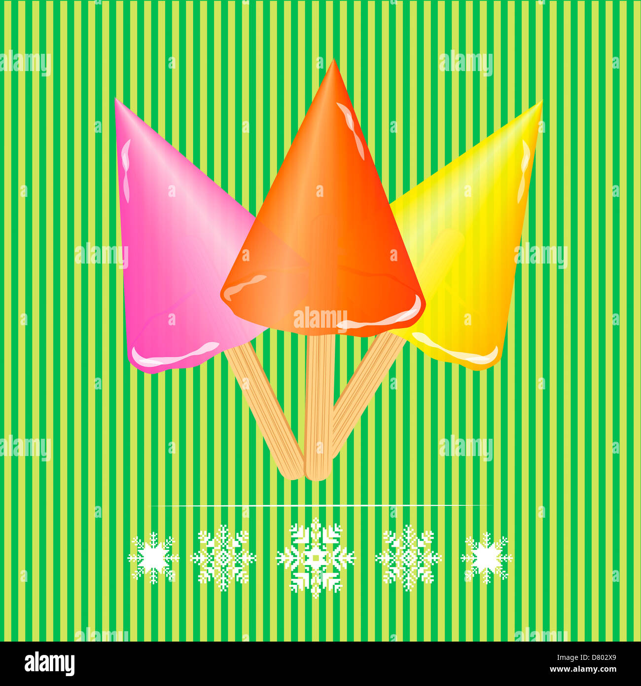 Vector illustration of colorful ice cream collection Stock Photo - Alamy